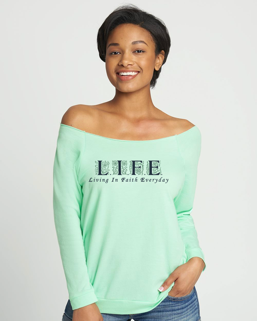 LIFE ORNAMENT Raw Edge Raglan Lightweight Sweatshirt – liferetail