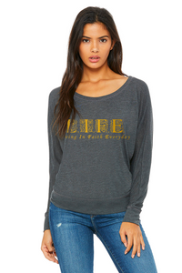 LIFE ORNAMENT Off Shoulder Long Sleeve T-shirt