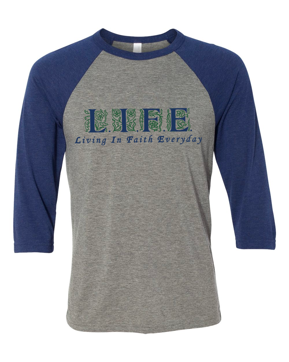 LIFE ORNAMENT Unisex Two Tone Raglans 3/4 Sleeve