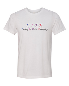 LIFE Unisex Triblend White T