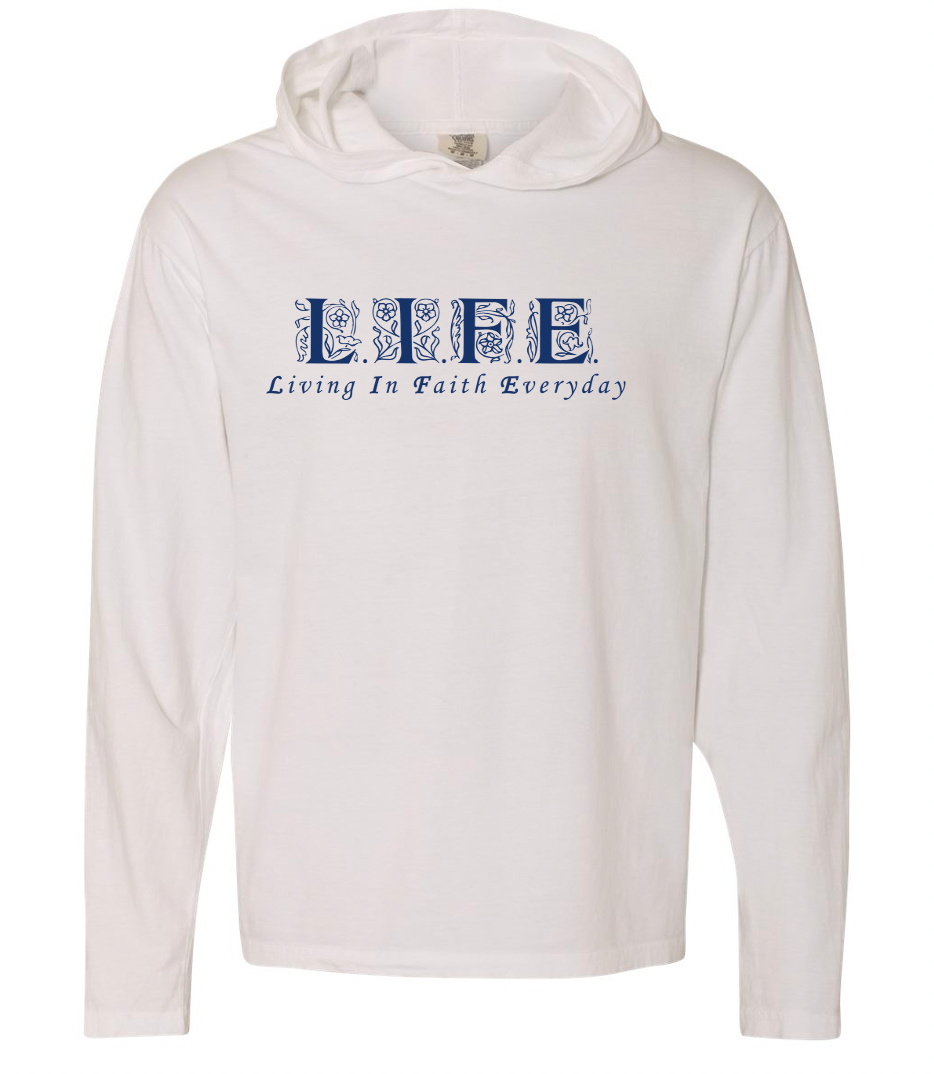 LIFE ORNAMENT Unisex Tshirt Hoodie White