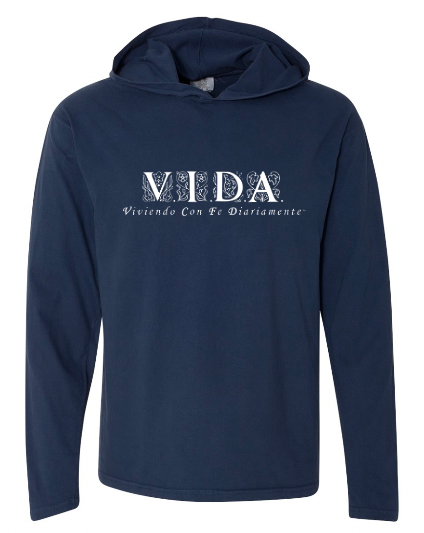 VIDA ORNAMENT Unisex Tshirt Hoodie Navy